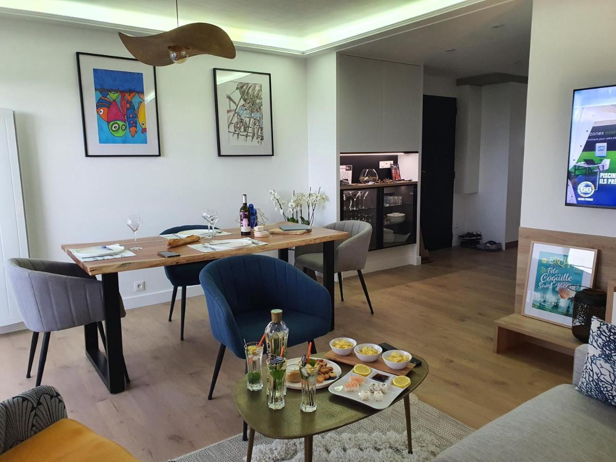 Appartement Bretagne Vue Mer Exceptionnelle Sur Les Hauts D'Erquy Au Calme ! Et Au Pied Du Gr34 Exterior foto